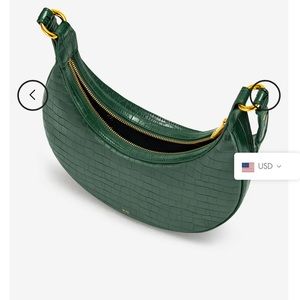 Brand new JW PEI Carly saddle bag dark green croc, never used